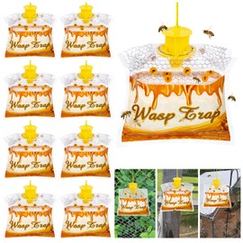 6 Pack Disposable Wasp Traps Outdoor Hanging Yellow Jacket Trap Carpenter Bee Traps for Outside Hornet Trap Carpenter Bee Killer Wasp Catcher for Bug Flying Insect Outdoor