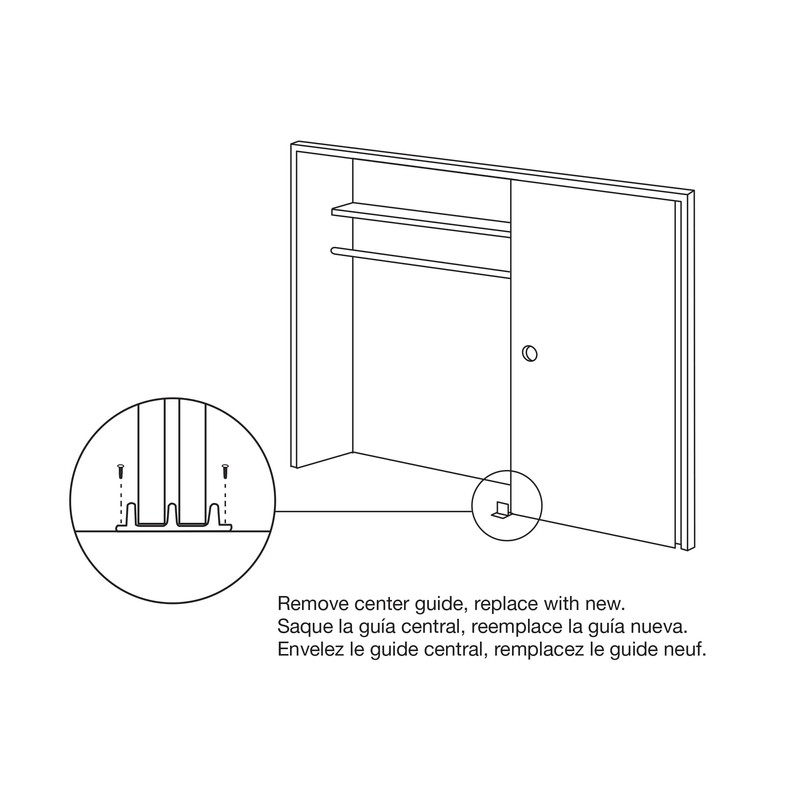 Prime-Line N 6761 Adjustable Nylon Bypass Door Guide, 1-1/4 In.
