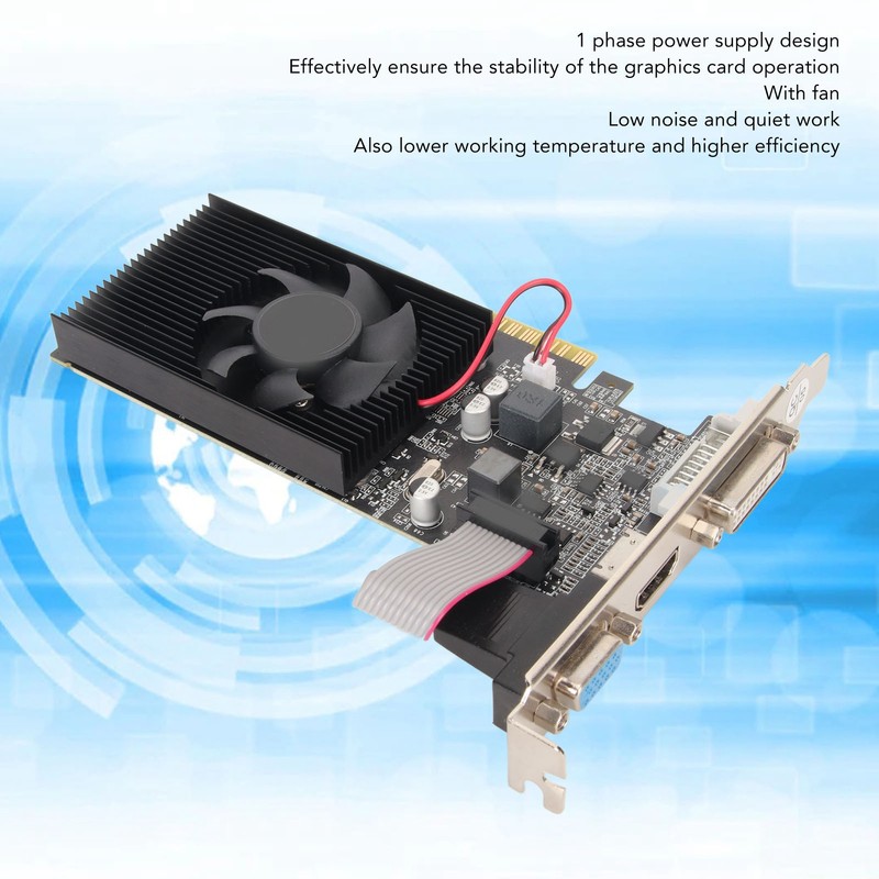 GT210 1G DDR3 Graphics Card with Cooling Fan 64 Bit
