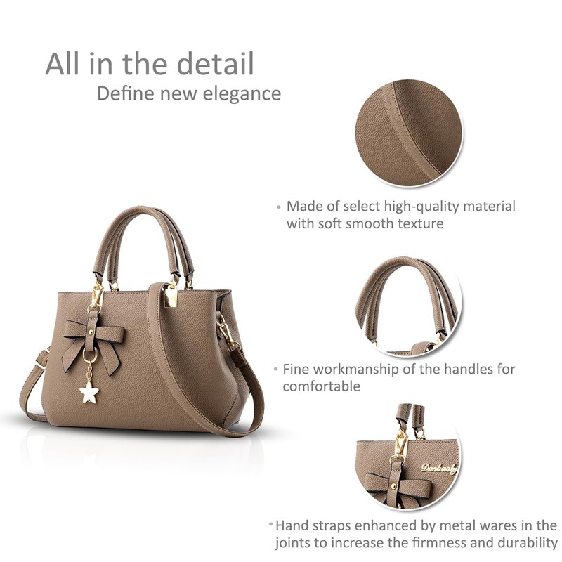 Nicole&Doris Bowknot Women Handbag Crossbody Shoulder Bag Waterproof PU Leather