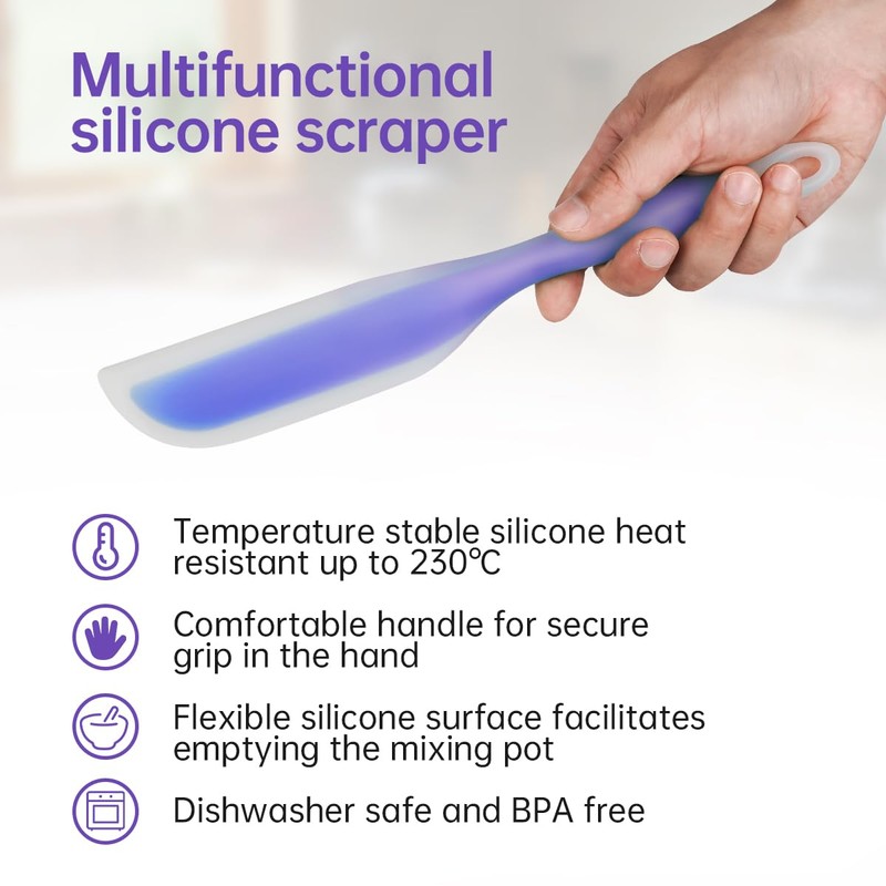 Nonstick Silicone Knife Shaped Flexible Kitchen Spatula Scraper Turner,Kitchen Cooking