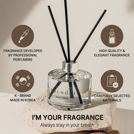 [COCODOR/Lemon Eucalyptus] Signature Reed diffusers Oil with a Set of 5 Fiber Sticks, 200ml, Best for Home, Kitchen, Bathroom. A Wide Variety of scents for Aromatherapy, Good for Gifts.