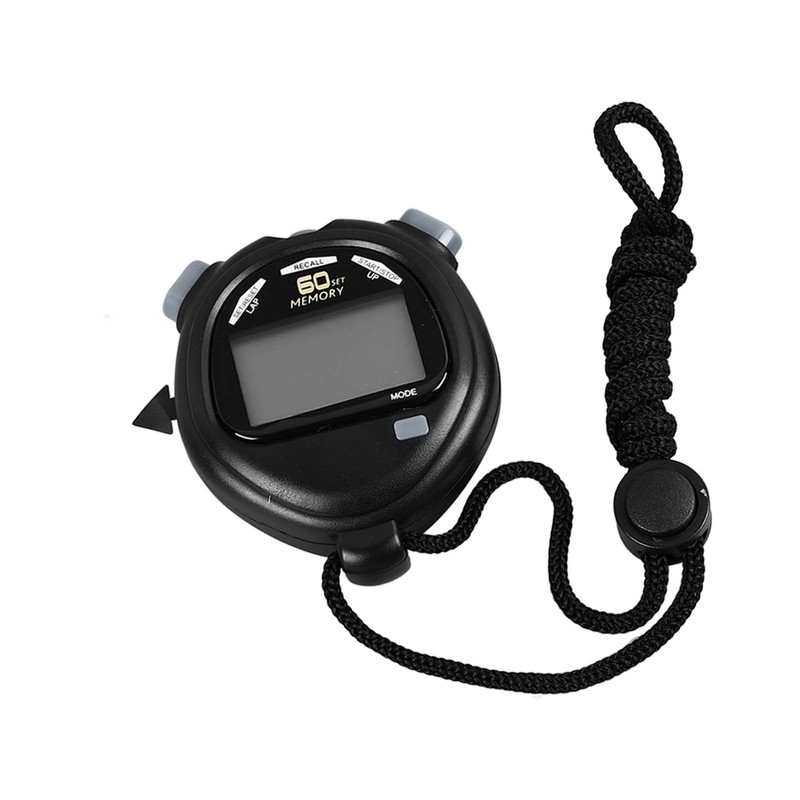 Stopwatch Timer 3 Rows and 60 Channels Larger Display Black