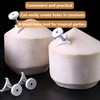 Duoduole 4 Pcs Coconut Opener Tool Stainless Steel Coconut Hole