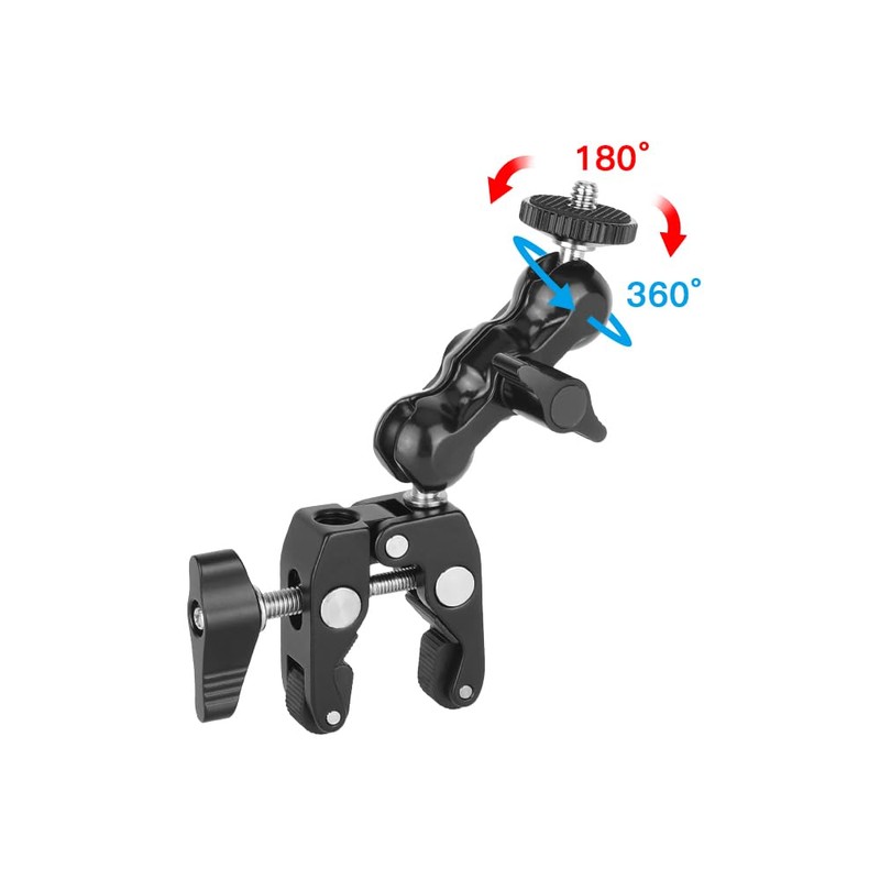 SZRIG Super Clamp Articulating 1/4"-20 Mini Ball Hand for Camera