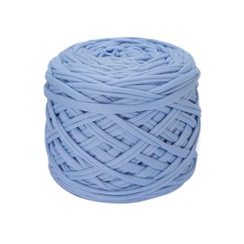 200g T-Shirt Elastic Fabric Crochet Cloth for DIY Knitting, Spaghetti Yarn Thick Knitting Yarn for Hand DIY Bag Basket Cushion Crocheting Projects, Home Decor (Sky Blue)