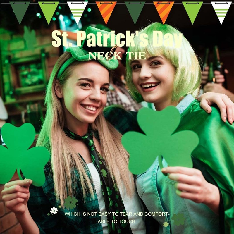 Eyret Shamrock Necktie Set St Patricks Day Neck Ties and