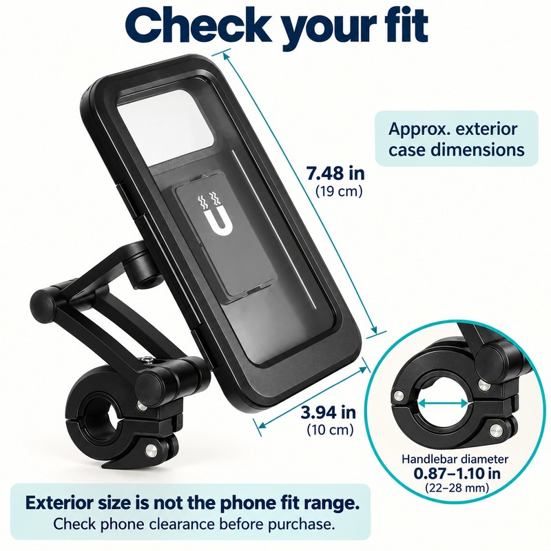 Waterproof Motorcycle Bike Mobile Phone Holder Support Universal Bicycle GPS