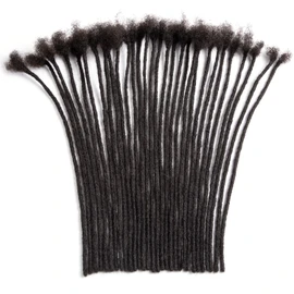 originea 100% Real Hair Dreadlocks Extensions 6 Inch Afro Kinky Black 60 Strands 0.4 cm Fashion Crochet Braiding Hair for Men / Women (6 Inches, 60 Strands)