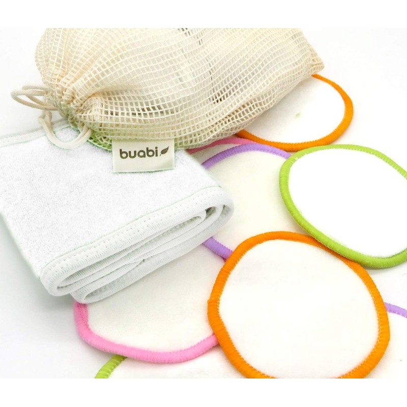 Wiederverwendbare umweltfreundliche Make-up-Entferner-Pads, große weiche und waschbare Bambus-Reinigungstücher (Set C)