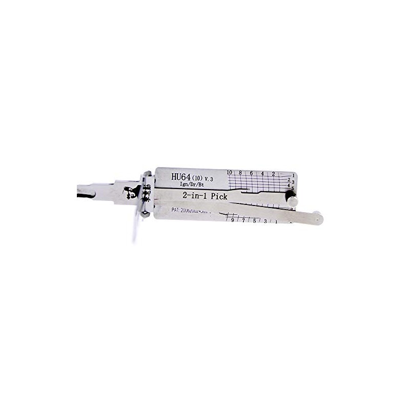 QiDAi 2-in-1 Turbo Decoder Hu64(10) v.3,Pick Car Key HU64,Auto Ignition