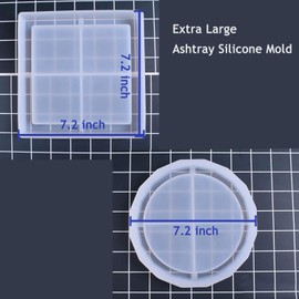 Extra Large Ashtray Resin Mold Polygon Large Round Ashtray Mold for Resin Epoxy