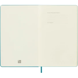 Moleskine - Cuaderno clásico, tapa dura, grande (13 x 21 cm), rayado/con líneas, azul arrecife, 240 páginas