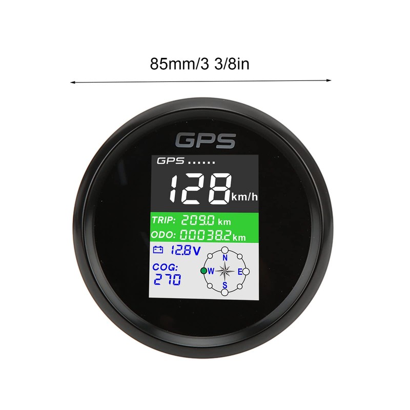 Gps Speedometer, Boat Odometer Universal Motorcycle Speedometer Digital Speedometer 85mm