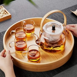 PIGPIGFLY Rotating Spice Rack for Kitchen, Kitchen Spice Rack, Rotating Spice Rack for Storing Spices and Jars in the Pantry, Bamboo Spice Organizer(35cm)
