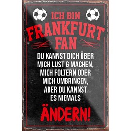 schilderkreis24 Football Magnet "Frankfurt Fan" Decorative Fridge Magnet Item Sport Club Gift Idea Club Christmas Football Fan Lovers Enthusiasts 9 x 6 cm
