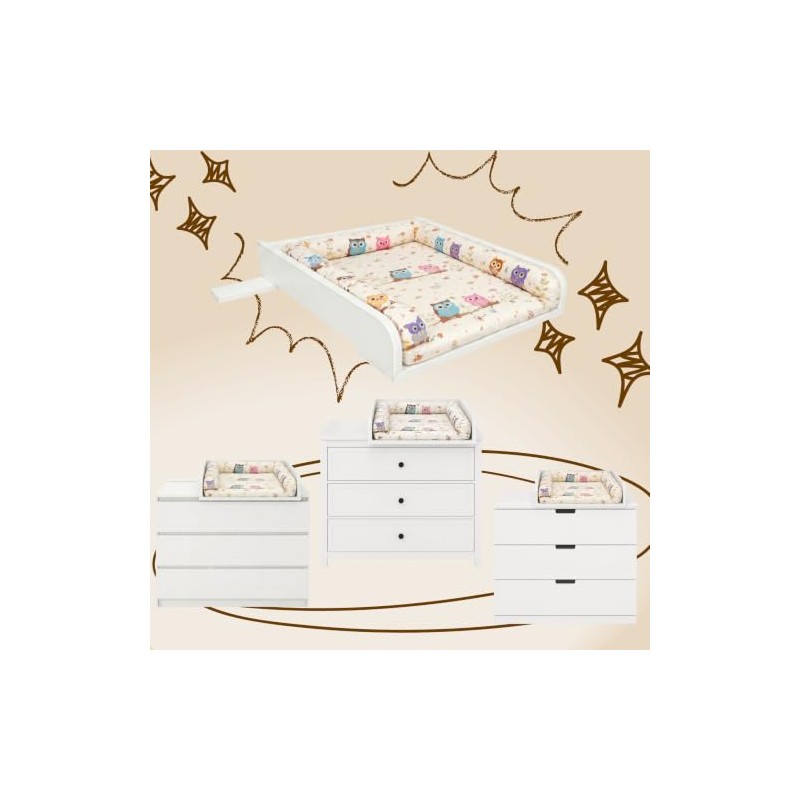 Baby Changing Topper with 80 cm Back Panel, 53 x