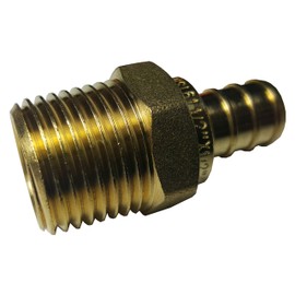 2 Pieces XFITTING 1/2" Pex X 1/2" Male NPT Threaded Adapter - Brass Crimp Fitting, Full Port