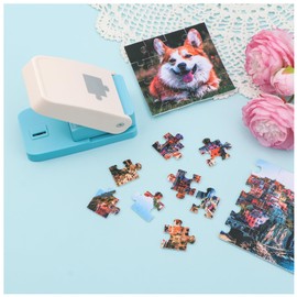 Briartw Puzzle Punch – Mini Puzzle Maker | Portable Puzzle Punching Machine | Create Custom Puzzles from Photos, Cardboard, & More (1" X 1" Pieces)