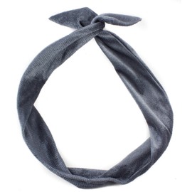 Mytoptrendz® Wired Headband Long Bendy Twist Bow Hair Band Retro Head Wrap Hair Tie Girls Women Hair Accessories (GREY)
