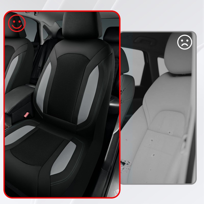 Rubbermaid Leather Mesh Car Seat Covers, Breathable Air Mesh Front