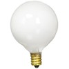 Bulbrite 25G16WH2 25W G16 Globe 120V Candelabra Light Bulb, White
