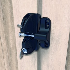 Alberts 323141 Garden Gate Latch | Screw-On | Fibreglass Reinforced Nylon with Stainless Steel Core | Black