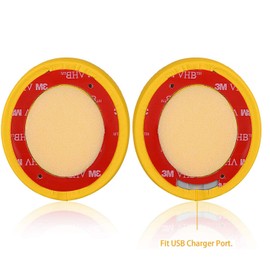 Replacement Ear Pads Soft Protein Leather Noise Isolation Memory Foam Earpads Compatible with Beats by Dr. Dre Solo3.0 Solo 2.0 Wireless On-Ear Headphones (Yellow)