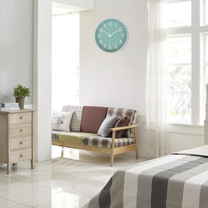 HZDHCLH Wall Clock 12 Inch Silent Non Ticking Clock for