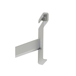 SSWBasics Pack of 5 White 5-J-Hook Waterfall Faceout Gridwall Hooks - Essential Grid Wall and Wire Grid Accessory for Secure Display - Durable Wire Grid Wall Hooks