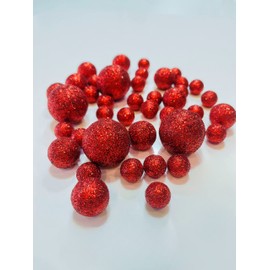 Floating Glitter Red Pearls-Jumbo Sizes-Vase Decorations-Fills 1 Gallon of Transparent Gels for Floating Effect-with Measured Floating Gels Prep Bag for Best Results!
