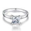 AVECON 1.5 CT Princess Cut Cubic Zirconia Engagement Rings for