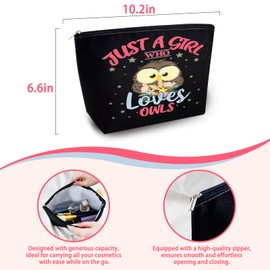 Yoxiumi Cute Owl Gifts for Women Owl Gifts for Owl Lovers Owl Bag Owl Decor Owl Themed Gifts Animal Lovers Gifts for Women Who Loves Owls Makeup Bag Owl Print Cosmetic Bag Owls Travel Toiletry Bag,