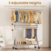 JIEJIERUI Heavy Duty Clothes Rack for Hanging Clothes, Double Rods
