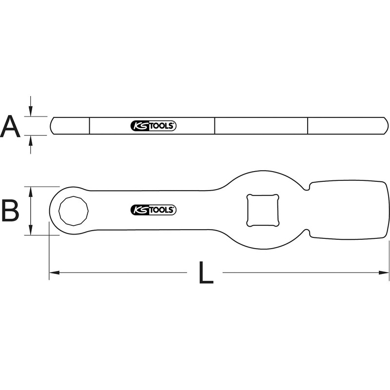KS Tools 460.5251 3/4-Inch Impact 12-Point Wrench with 2 Impact