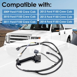 MiCCiKA Driver Side LH Rear Door Jumper Wire Assembly Compatible with 2009-2014 Ford F150 Crew Cab Replace# 9L3Z-14631-CAA