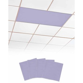 Fluorescent Light Covers for Ceiling Lights Lavender Purple Magnetic Light Filters 4 Pack 4x2 ft Solid Color Ceiling Light Cover for Classroom Office School Home Drop Lamp Decor