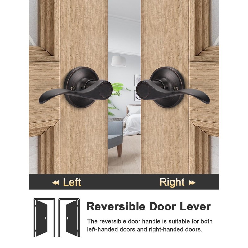 Tinewa Camelot Trim Lower Half Handleset, Oil Rubbed Bronze Finish,