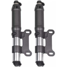 True Face Mini Bike Pump 120PSI Hand Bicycle Tire Air Inflator Pump Presta & Schrader Valve Portable Road Mountain Bikes Tyre Pump Black 2 Pack