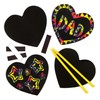 Baker Ross EK2413 Heart Scratch Art Magnets (Pack of 10)