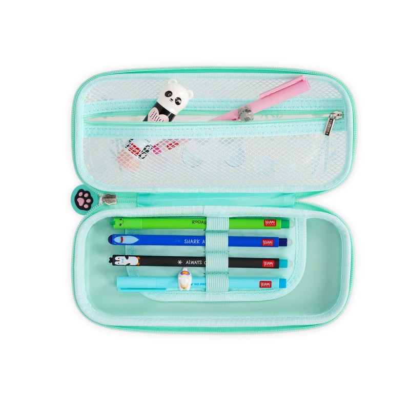 Legami - Wonderwow Panda Pencil Case, 2 Compartments and Pen