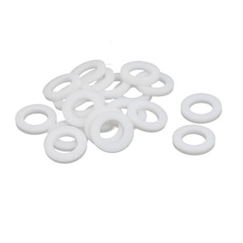 uxcell PTFE Flat Washers 14mm OD 8mm ID 2mm Thickness Sealing Gasket for Faucet Pipe Water Hose, White, Pack of 20