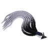 27.6in Motorcycle Helmet Woman Braids Wig Detachable Ponytail with Suction