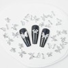 JERCLITY 30pcs 3D Alloy Silver Butterfly Nail Charms Nail Butterfly