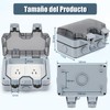 Zerdie Juego de 2 Tomas de Corriente para Exteriores, Enchufe