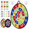 Dartboard for Children Set, 29 Inch Double-Sided Dartboard with 12