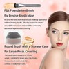 Benixmidart 2Pcs Makeup Brush Set Foundation and Concealer Brushes, 1Pc