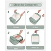 Narwey 5 Teilige Set Kompression Koffer Organizer, Compression Packing Cubes