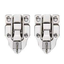 Antique Toggle Catch Latch Clasp, Retro Style Metal Box Buckle for Tool Boxes Jewelry Antique Duckbilled Hasp Latch Catch with Padlock Hole for Wooden Box Crafts(Silver)