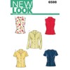 New Look Sewing Pattern 6598 Misses Tops, Size A (8-10-12-14-16-18)